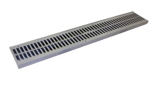 2' Spee-D Channel Grate - Gray - Channel Drains